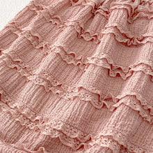Load image into Gallery viewer, The prettiest ruffles and frills in a beautiful shade of pink make up this must have summer outfit for baby and toddler girls.