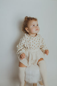 Bel Bambini baby model in one of our newest styles this season. Adorably stylish little outfit.