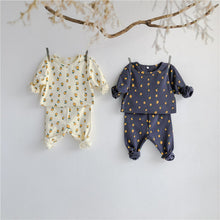 Load image into Gallery viewer, Lemon printed loungewear sets for baby boys and girls  up to 2 years. Shop our baby clothing online at Bel Bambini. Trendy and fashionable baby clothes for your little one.