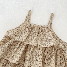 Load image into Gallery viewer, Floral printed girls clothing in neutral shades. We have the most stunning collection of clothing exclusive to Bel Bambini baby boutique. Based in the UK.
