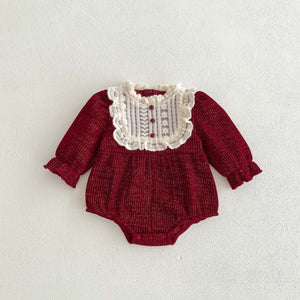 Red Christmas outfit for girls aged 0-2 years