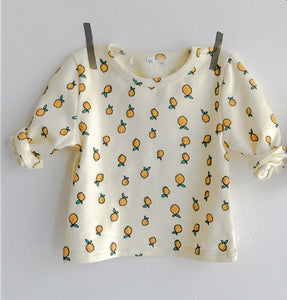 Lemon printed unisex long sleeved top and leggings set for baby boys and baby girls. Available in cream or charcoal up to 2 years. Shop great quality baby clothing at Bel Bambini baby boutique. We are UK based but ship worldwide.
