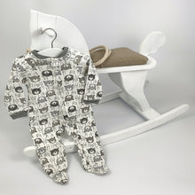 Load image into Gallery viewer, Baby boys sleep suit, baby grow. Super comfy with a bear print.