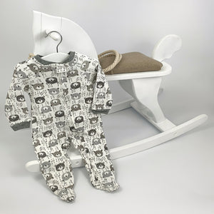Baby boys sleep suit, baby grow. Super comfy with a bear print.