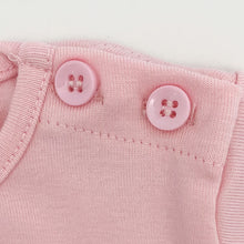 Load image into Gallery viewer, Buttyon detailing to the shoulder on the baby girls long sleeve tee.