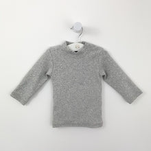 Load image into Gallery viewer, Baby boys longline sweater available in 0-24 months. Supersoft long sleeve sweater for babies and toddlers. Stylish little sweater perfect for everyday. Boys sweater in grey marl.