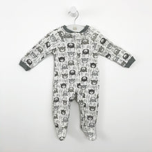 Load image into Gallery viewer, Baby boys sleep suit, baby grow. Super comfy with a cute moustache print.