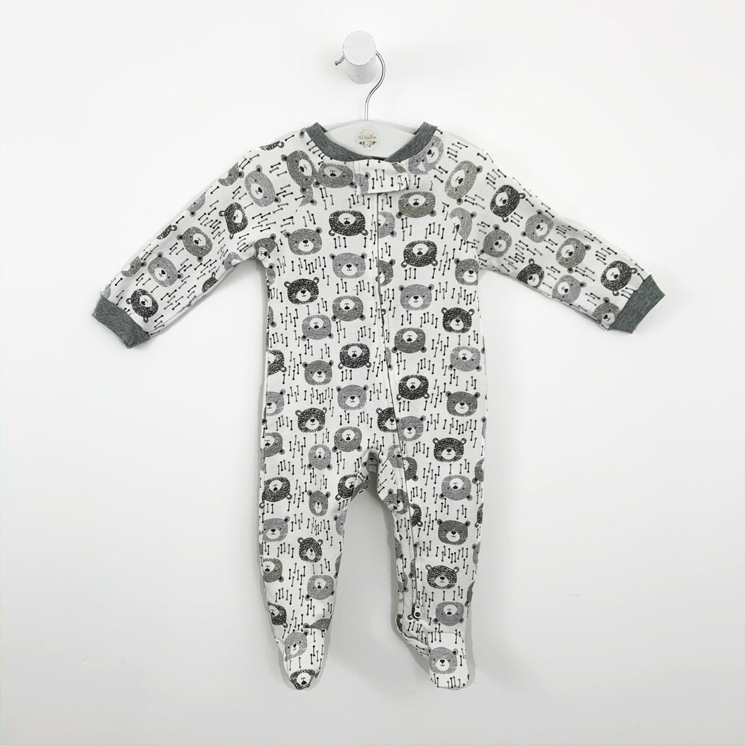 Baby boys sleep suit, baby grow. Super comfy with a cute moustache print.
