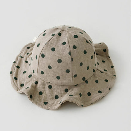 Chapeau Soleil Bébé RuffleButts Réversible Rayé Rose/blanc – Taille 0-12 Mois