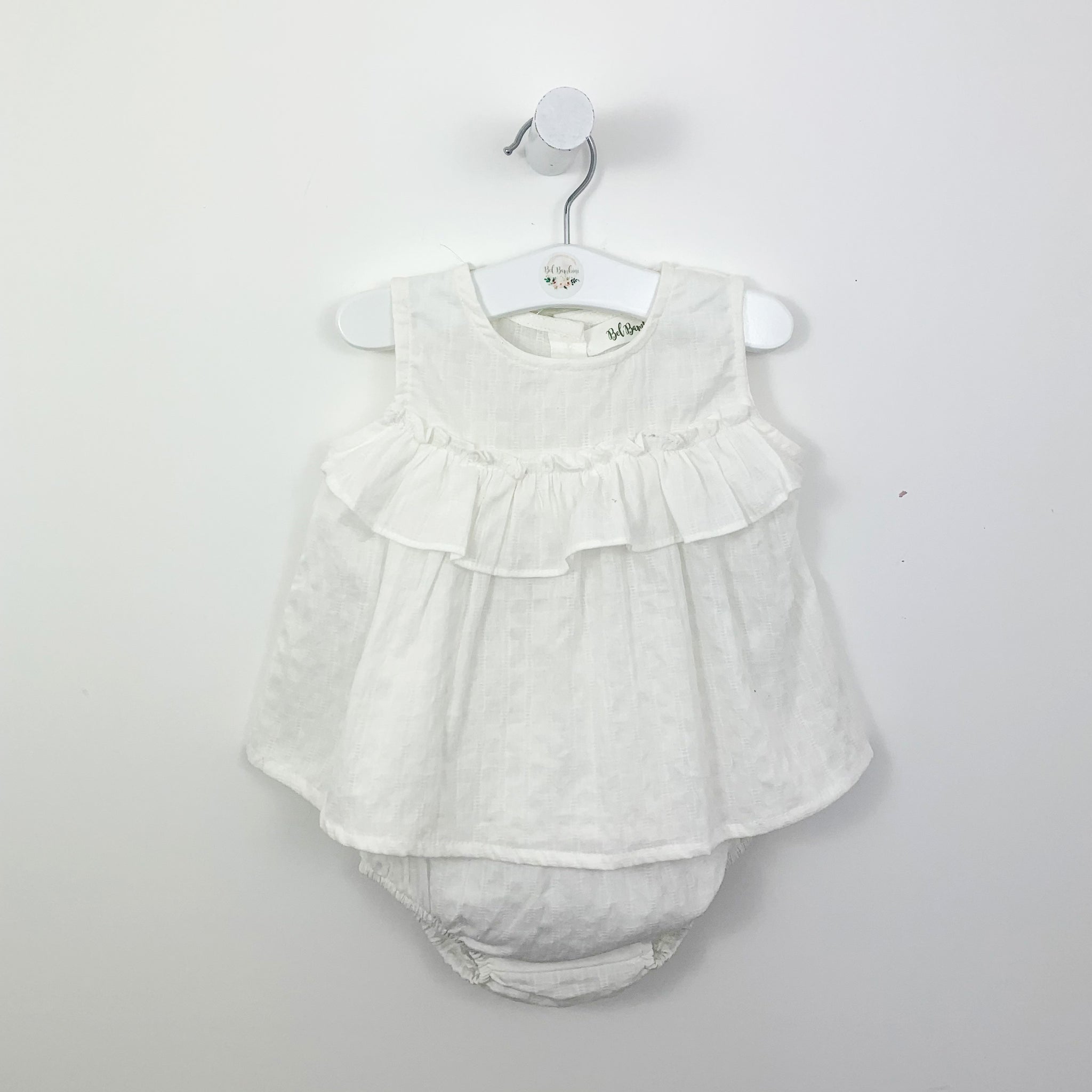 Baby - Abito Lili in tulle con volant in Bianco - Cera Una Volta Baby - Abito Lili in tulle con volant in Bianco - Cera Una Volta