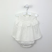 Load image into Gallery viewer, Bloomer set for summer in white. Perfect summer styles for babies and toddlers exclusive to Bel Bambini baby boutique. Shop our baby gifts and baby clothing from newborn up yo  years. Boys and girls clothing.