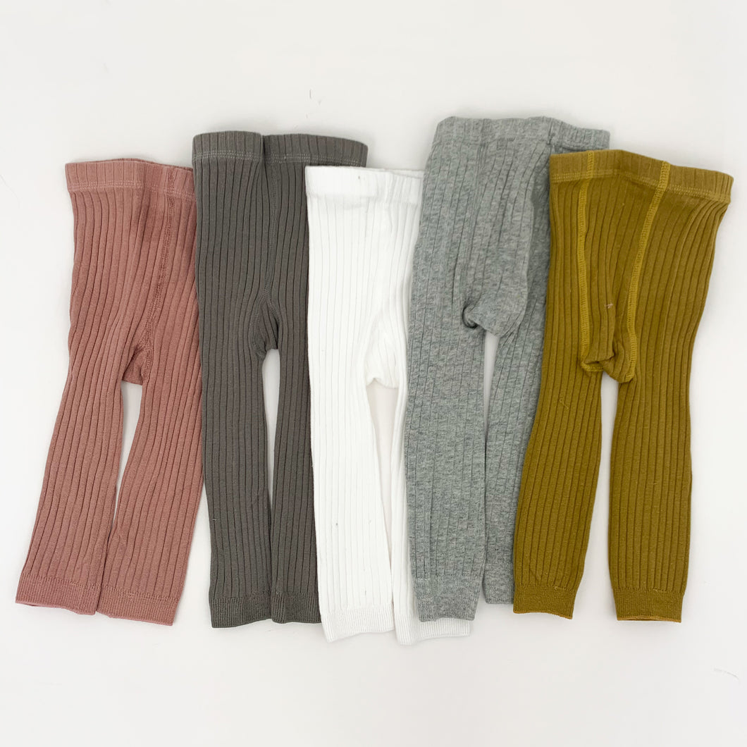 Baby and toddler rib knit leggings, super soft and comfortable, perfect for keeping warm and looking super stylish. Available in five colours exclusive to Bel Bambini Baby Boutique.